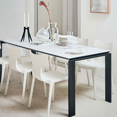 FOUR MARBLE DINING TABLE